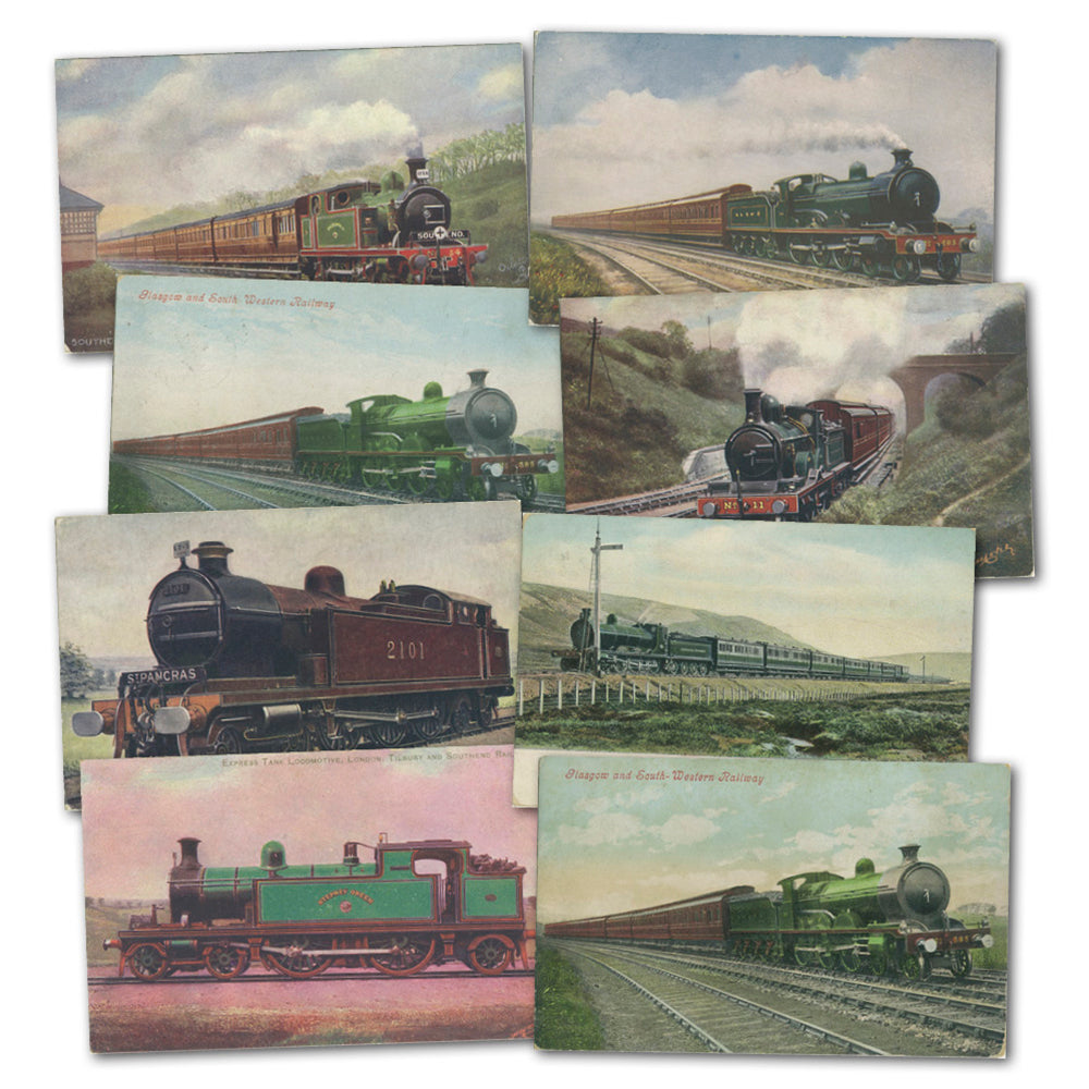 140 British Locomotives Postcards