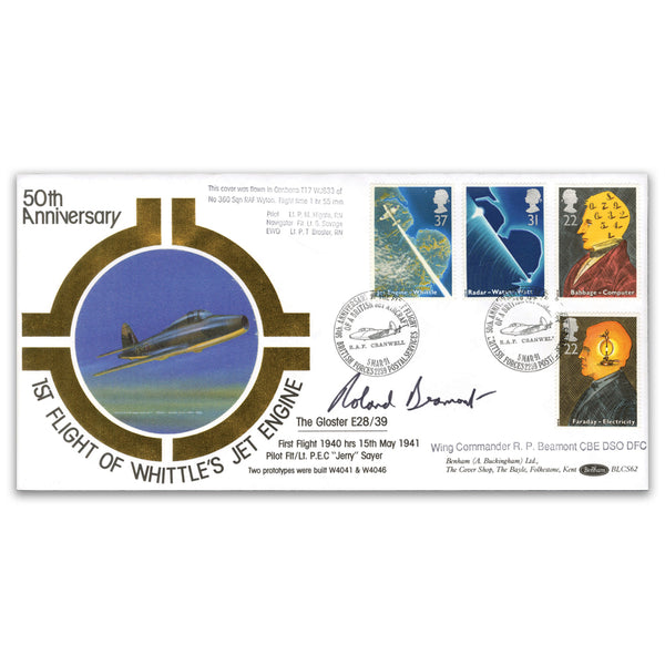 1991 Science Flown Cover Signed Wing Cmdr R.P. Beamont_BLCS62Q