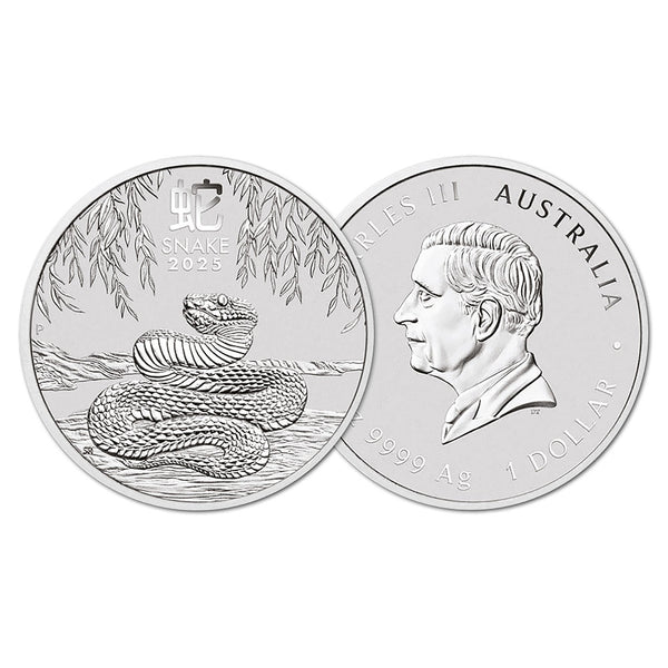 2025 Australian Lunar Snake 1oz Silver Coin