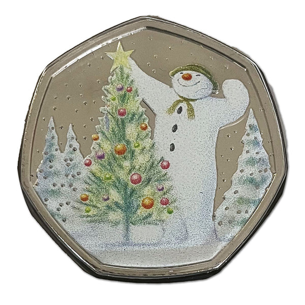 2024 The Snowman Colourised 50p Coin