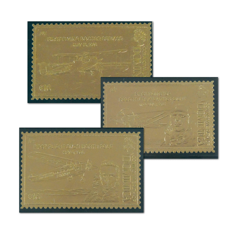 Great Firsts in Aviation Gold Stamps