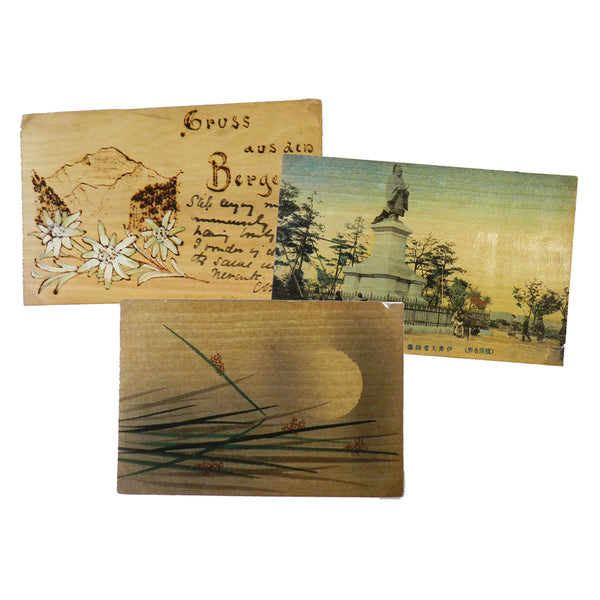 Wooden Postcards Early 20th Century