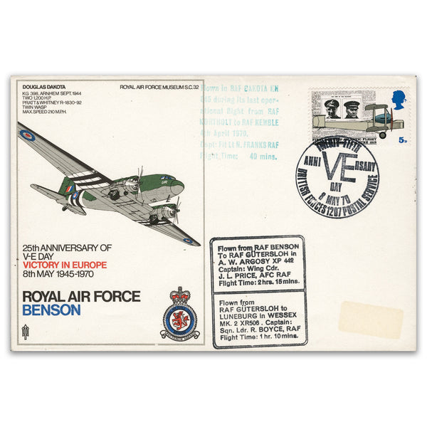 1970 RAF Benson VE Day Signed Lord Russell of Liverpool