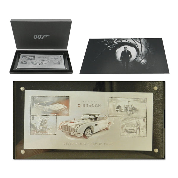 2020 James Bond Silver Miniature Sheet