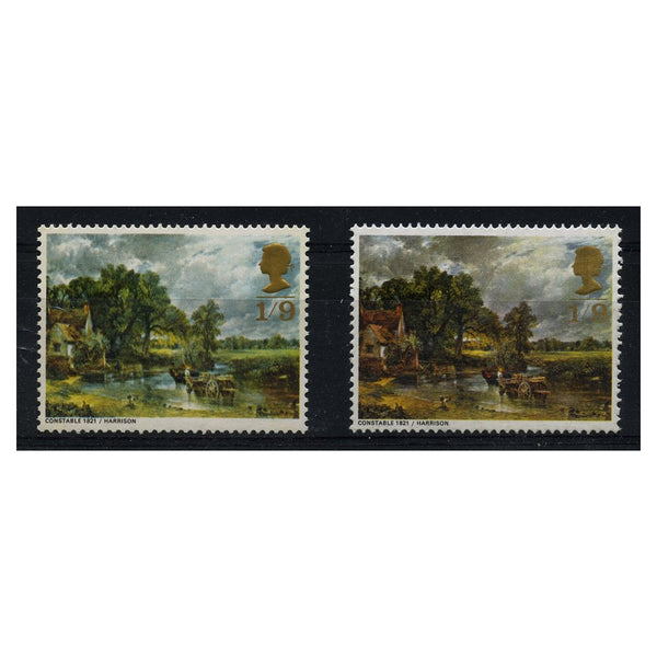 GB 1968 1/9d 'The Hay Wain,' missing red, u/m. SG774b_GB0774BM