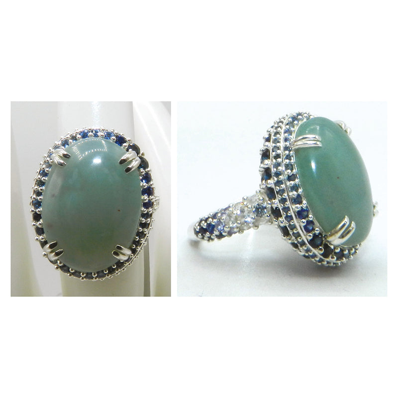 Art of the Ocean Aquaprase & Gemstone Ring