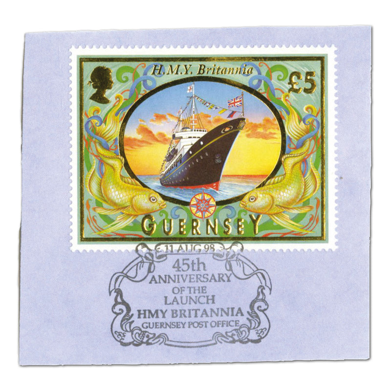 1998 Guernsey - HMY Britannia £5 Stamp - 45th Anniversary of Launch_PSM0094