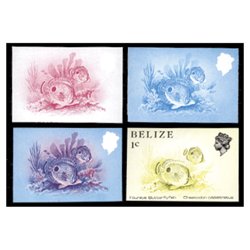 Set of 4 Belize progressive proofs_PSM0190