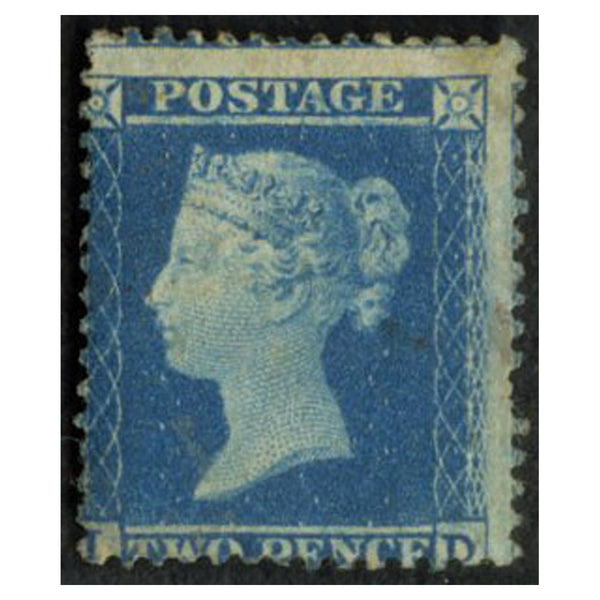 GB 1855 2d Blue, mtd mint, a bit grubby, cat. £2800. Scarce. SG34_RRGBR0034