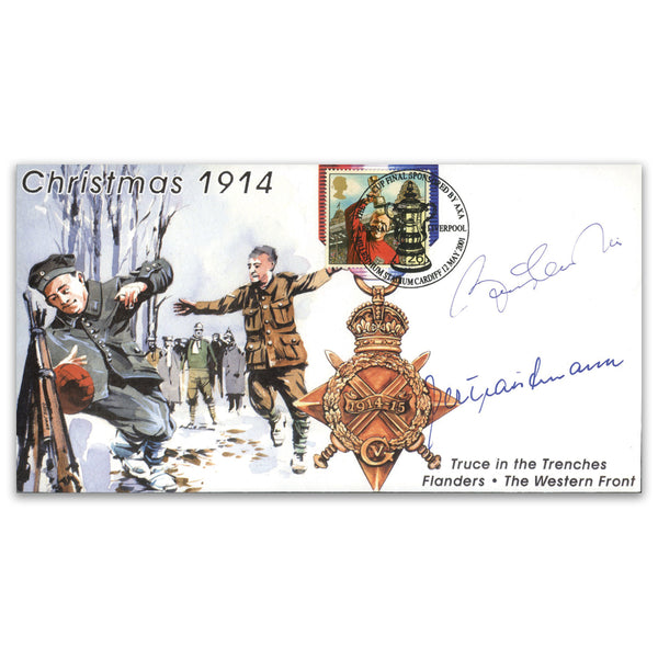 2001 Christmas 1914 Signed Bobby Charlton & Bert Trautmann