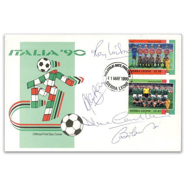 1990 Italia '90. Signed Ray Wilson, Alan Ball, Bobby & Jack Charlton_SIGF0087