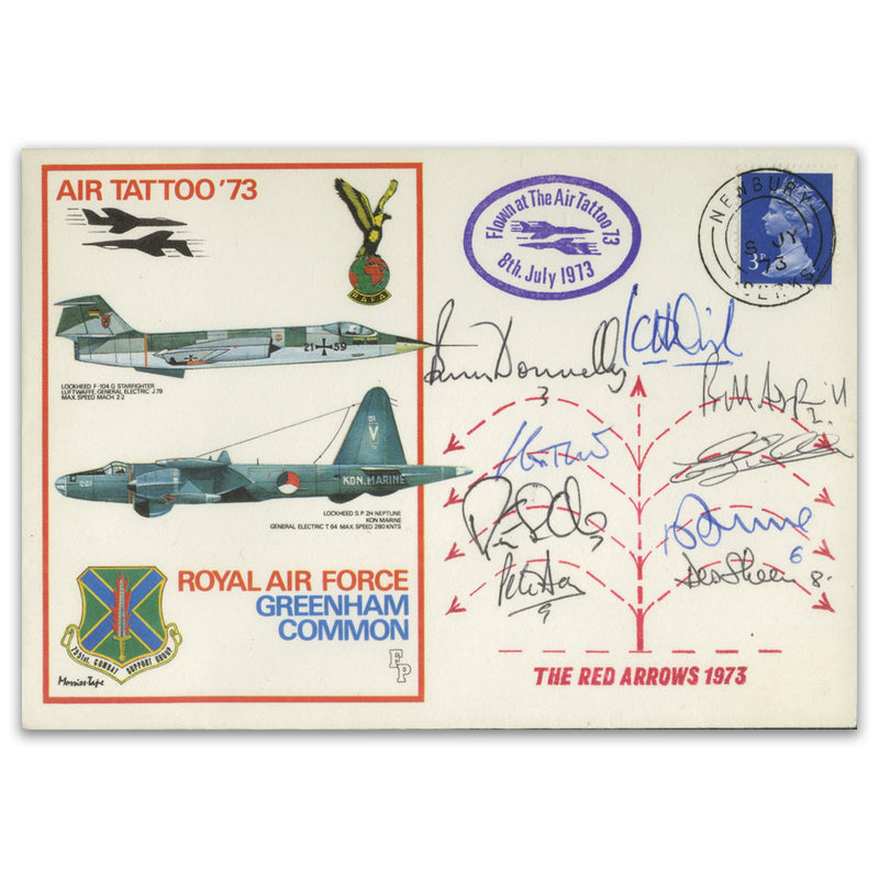 1973 Air Tattoo. Flown & Signed Red Arrows Team