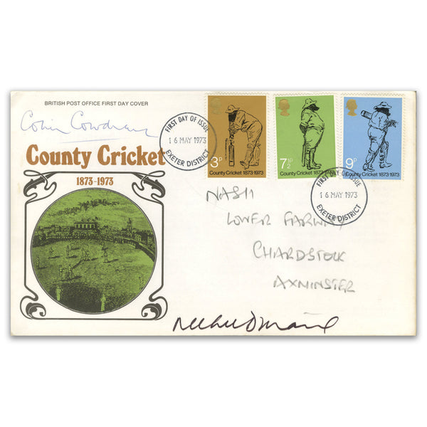 1973 County Cricket.Signed Colin Cowdrey_SIGS0276