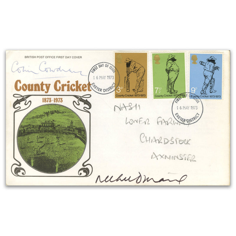 1973 County Cricket.Signed Colin Cowdrey_SIGS0276