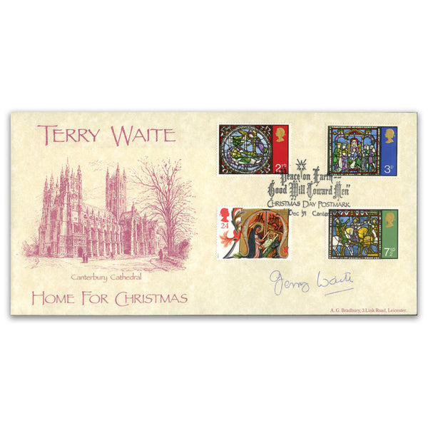 1991 Christmas, Canterbury Cathedral - Signed Terry Waite_SIGX0064