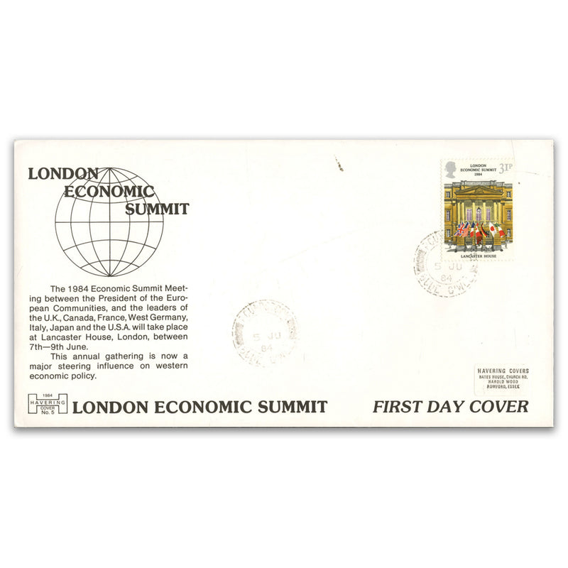 1984 London Economic Summit. Havering Offic. Poundstock CDS. Only 6 serviced_TX8406G