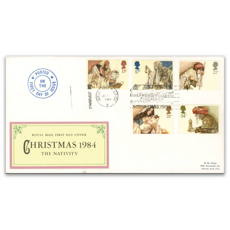 1984 Christmas. RM  'Halfpenny Green' slogan_TX8411D