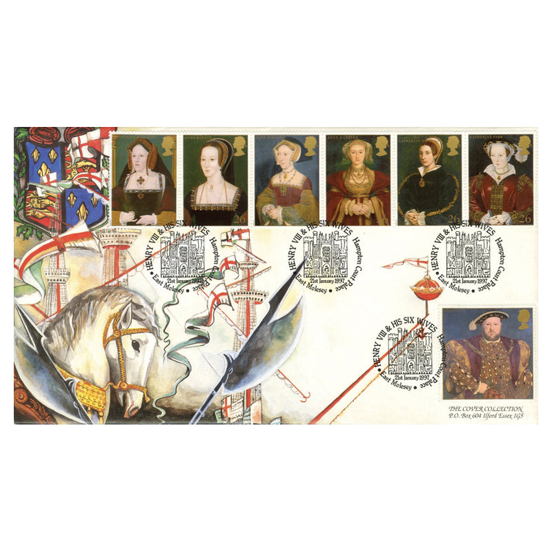 1997 Tudors. Cover Collection official, Henry VIII & His Six Wives, Hampton Court Palace h/s_TX9701E