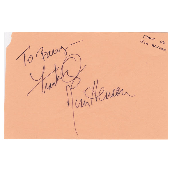 Jim Henson & Frank Oz Autograph_UFP2705