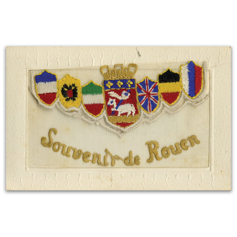 WWI Embroidered Postcard - Souvenir de Rouen_WWIP008LP