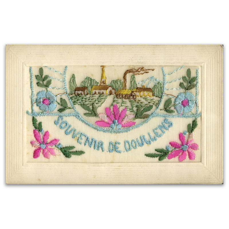 WWI Embroidered Postcard - Souvenir de Doullens_WWIP008LR