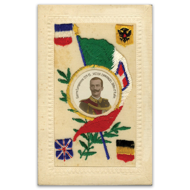 WWI Silk Postcard - Victor Emmanuel III_WWIP011TB