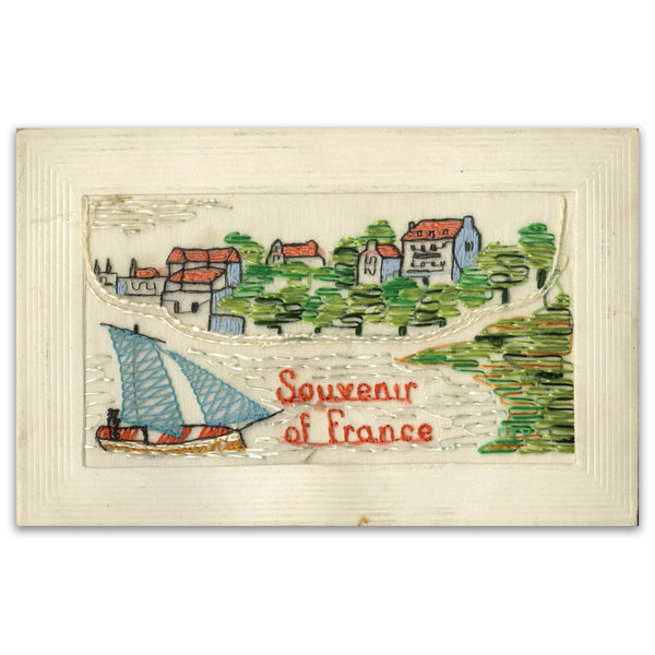 WWI Silk Postcard - Souvenir of France_WWIP012KC