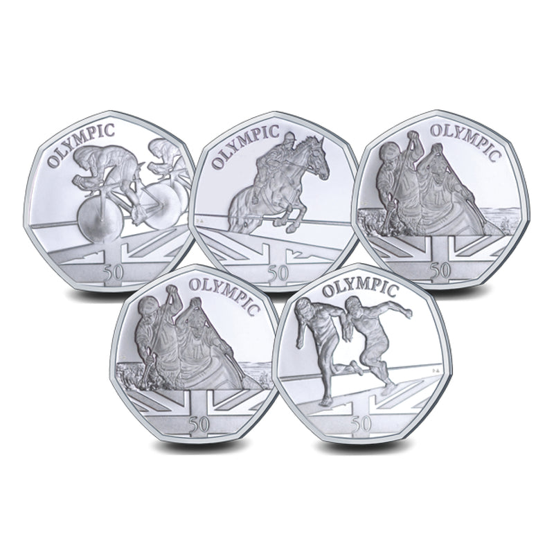 2021 Gibraltar Summer Olympics 50p Set of 5 CBN1041