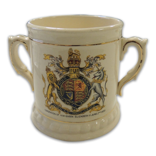 Collectible vintage Brentleigh Ware Queen Elizabeth II store Coronation Loving Cup