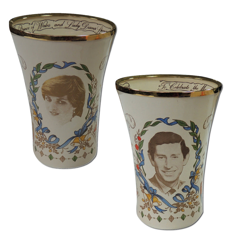 1981 Royal Wedding Staffordshire Enamel Limited Edition Beaker CXR1250