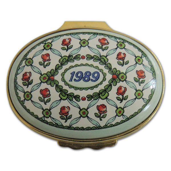 Halcyon Days 1989 A Year to Remember  Enamel Box CXX0514