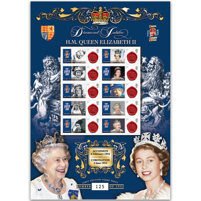 Diamond Jubilee GB Customised Stamp Sheet GBS0176