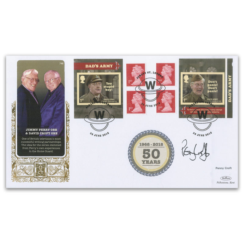 2018 Dad's Army Retail Booklet GOLD 500 Signed by Penny Croft