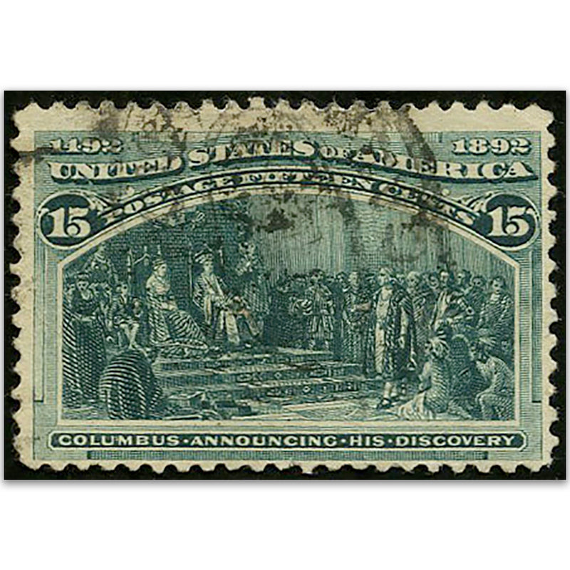 U.S.A.  S.G.243 1893 Columbus 15c Green  used RRUSA0243