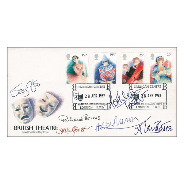 1982 British Theatre - Signed by Kathleen Turner, Helen Mirren, Richard Briers and 3 Others SIGE0102