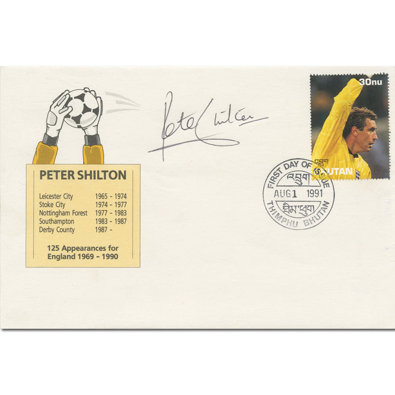 1991 Bhutan - Signed by Peter Shilton SIGF0064