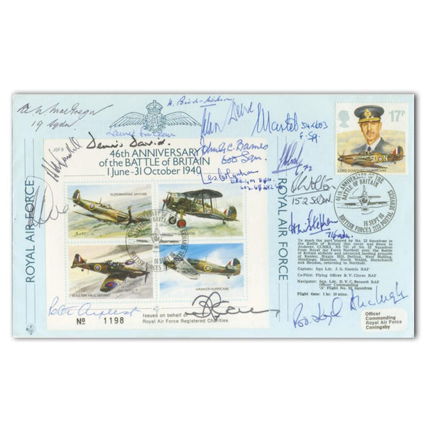 1986 Battle of Britain 46th Anniversary - Signed by 18 BoB Pilots SIGM0244