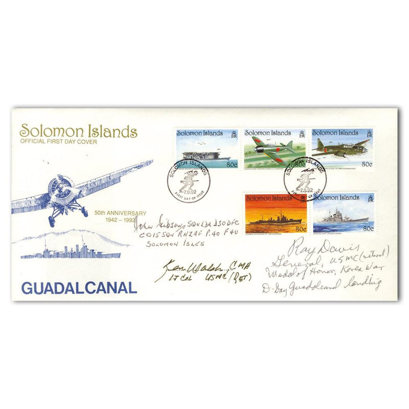 1983 Solomon Islands - Battle of Britain 50th - Signed by J. Gibson and 2 Others SIGM0250