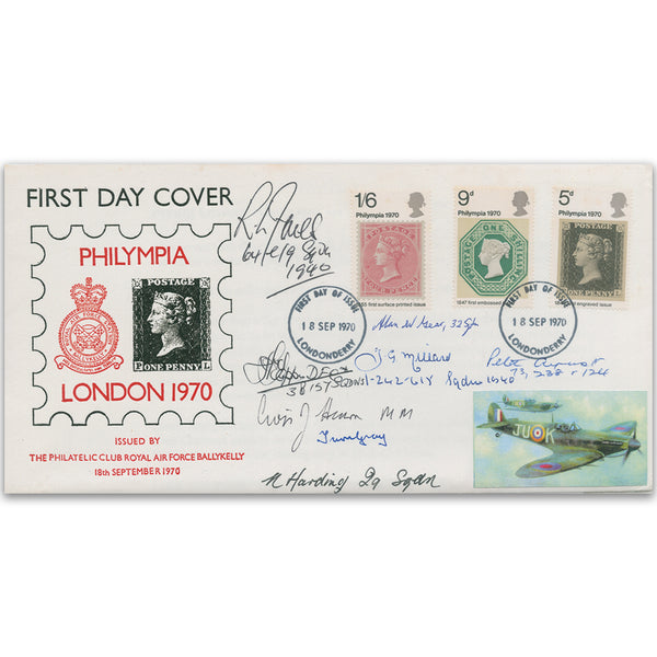 1970 Ballykelly Philympia FDC - Signed by 8 SIGM0316