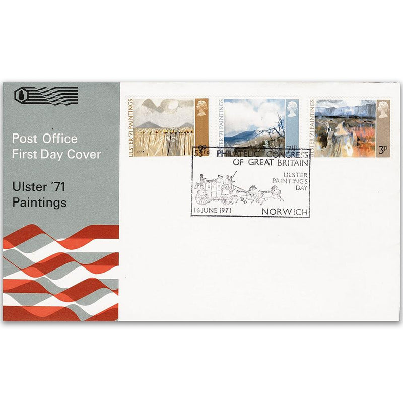 1971 Ulster Paintings - Philatelic Congress Pictorial Handstamp TX7106