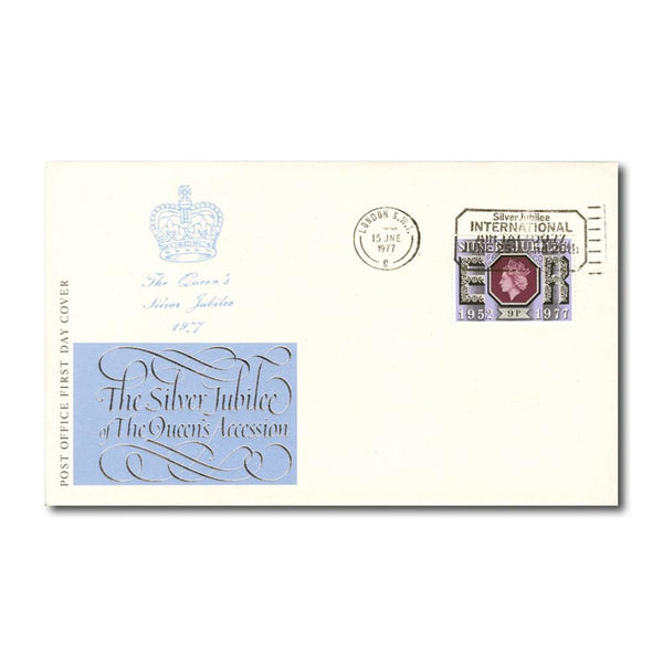 1977 Silver Jubilee 9p - International Air Tattoo postmark TX7706O