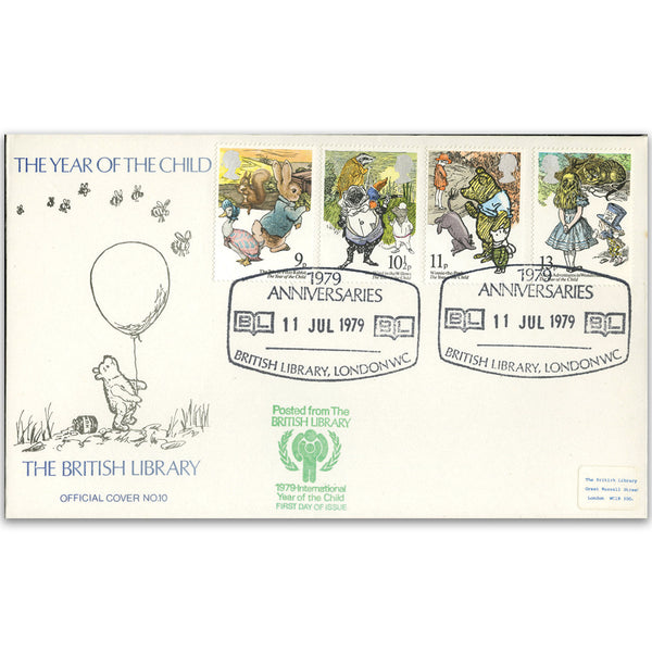 1979 Year of the Child, British Library official. Green cachet