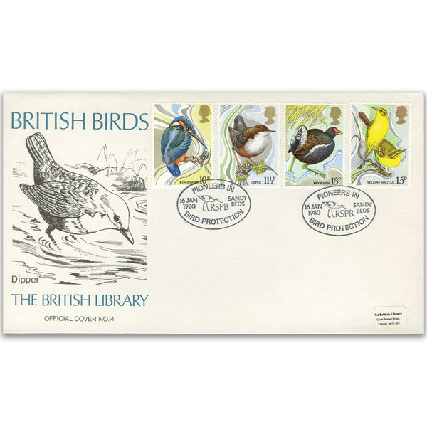 1980 Birds - British Library - with a RSPB, Sandy H/S. S.P.L.A.