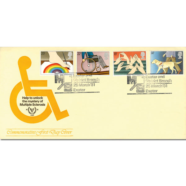 1981 Disabled - Exeter M/S - Exeter & Dorset Branch Handstamp TX8103T