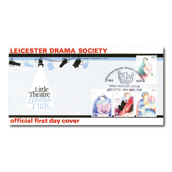 1982 Theatre - Leicester Drama Society Diamond Jubilee Handstamp TX8204G