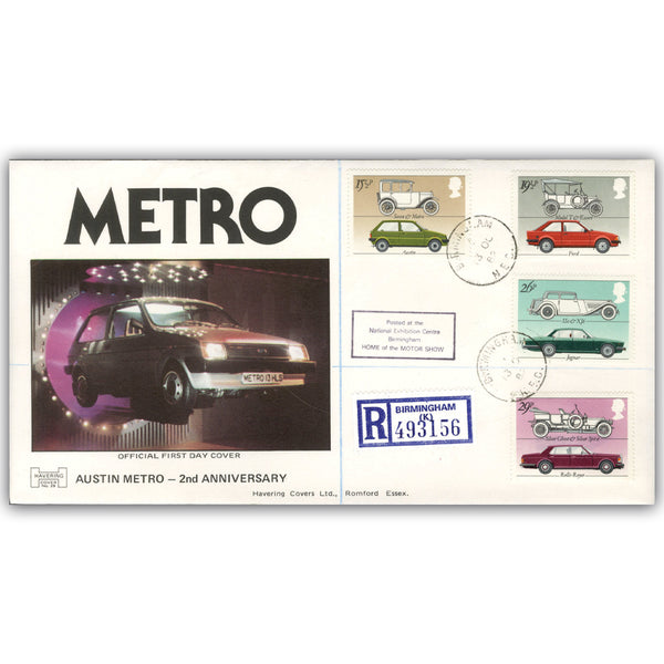 1982 Cars. Havering Metro Official. NEC Birmingham CDS with NEC Motor Show Cachet