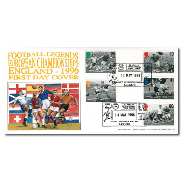 1996 Football Legends - Leeds handstamp TX9605