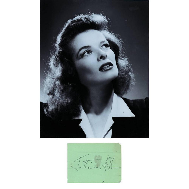 Katharine Hepburn - Autograph - Signature with Black and White Photograph