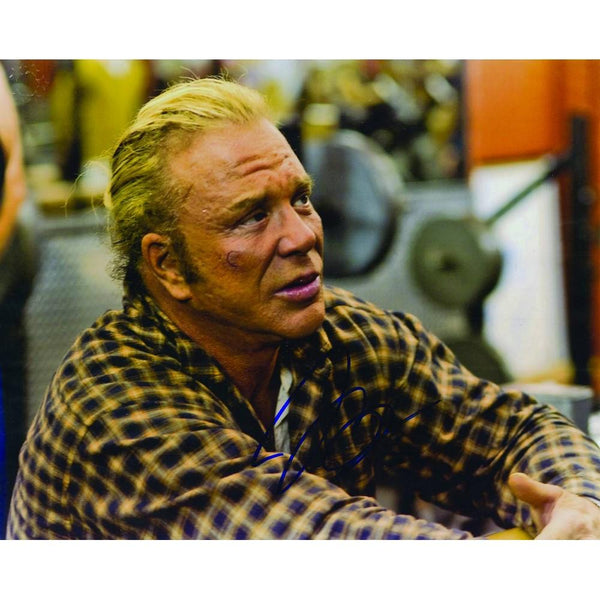 Mickey Rourke Autographed Colour Photograph