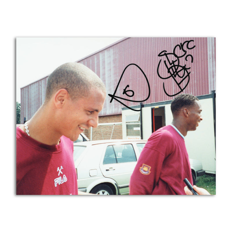 Rio Ferdinand & Shaka Hislop  - Autograph - Signed Colour Photograph